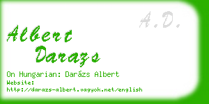 albert darazs business card
